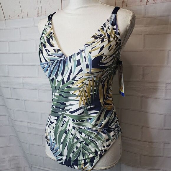 Brand New Hurley Tropical Floral One Piece Bathing Suit Swimsuit size L large - Picture 2 of 9